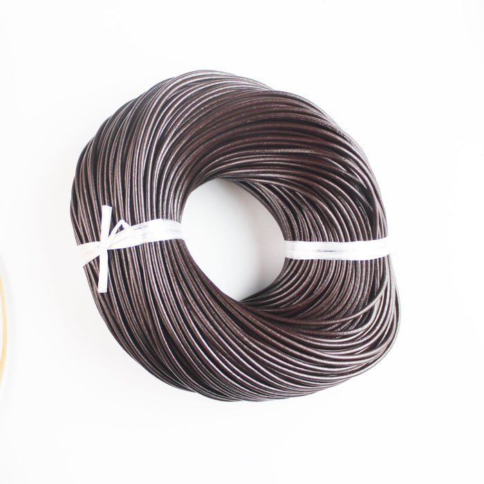 Wholesale 100pcs Round  Cowhide Rope Accessories Mobile Phone Case Leather Rope Braided Rope
