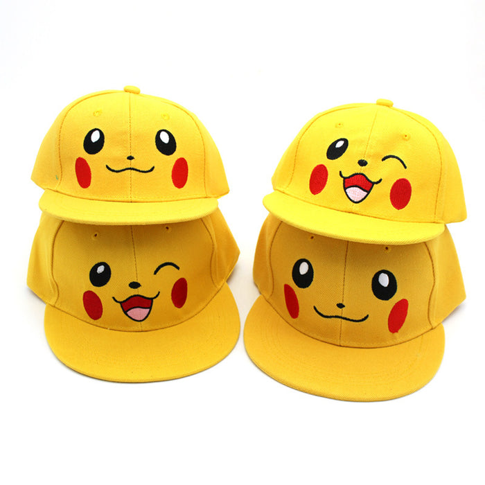 Wholesale Cotton Cute Cartoon Pikachu Flat Brim Parent-child Baseball Cap JDC-FH-ZhiXie020