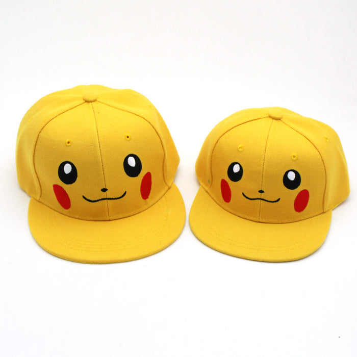 Wholesale Cotton Cute Cartoon Pikachu Flat Brim Parent-child Baseball Cap JDC-FH-ZhiXie020