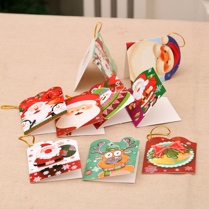 Wholesale Christmas decorations Christmas decoration scene Christmas tree Christmas wish card Christmas greeting card small size for Christmas