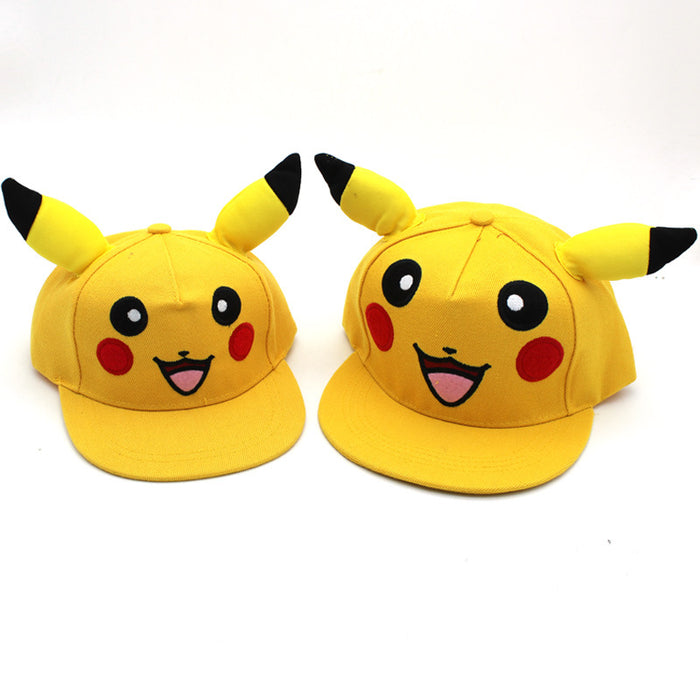 Wholesale Cotton Cute Cartoon Pikachu Flat Brim Parent-child Baseball Cap JDC-FH-ZhiXie020