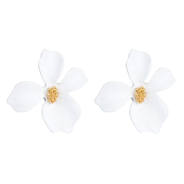 Wholesale Alloy Small Fresh Petals Earrings JDC-ES-Hem002