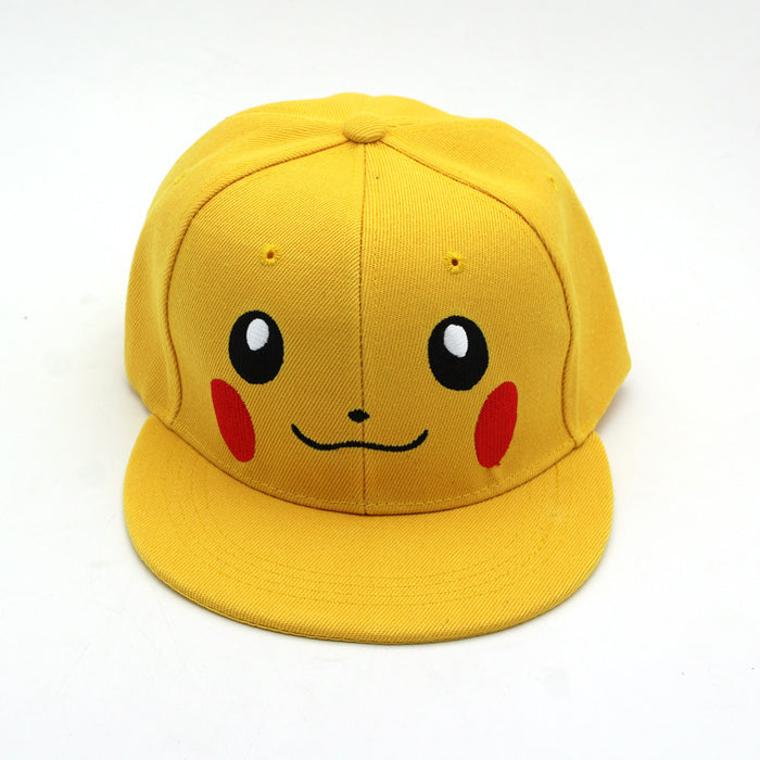 Wholesale Cotton Cute Cartoon Pikachu Flat Brim Parent-child Baseball Cap JDC-FH-ZhiXie020