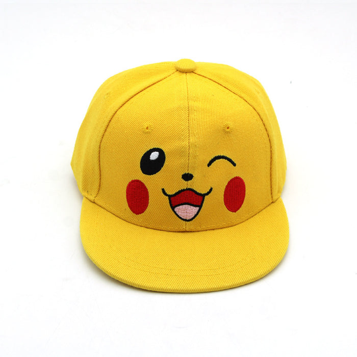 Wholesale Cotton Cute Cartoon Pikachu Flat Brim Parent-child Baseball Cap JDC-FH-ZhiXie020