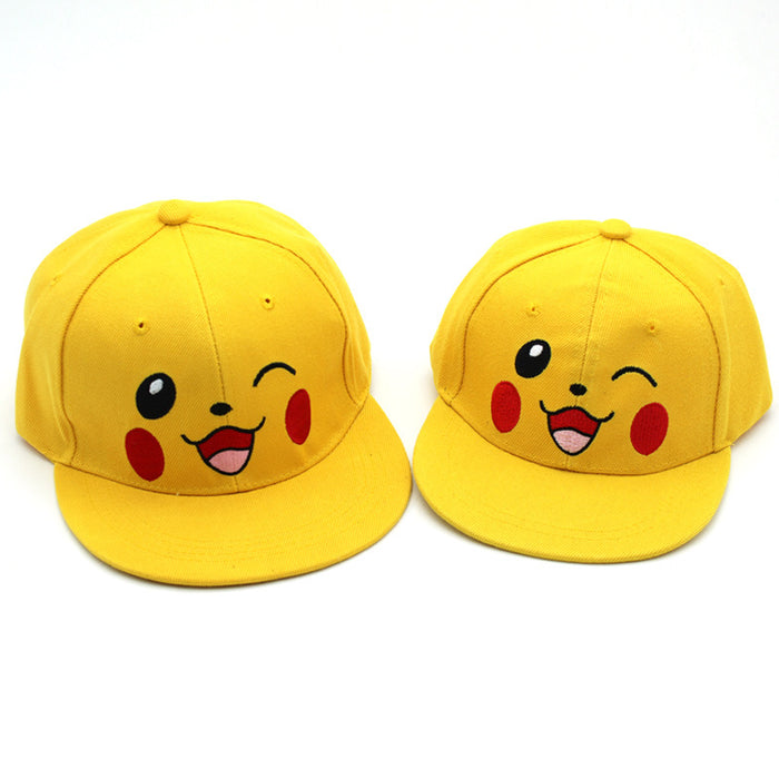 Wholesale Cotton Cute Cartoon Pikachu Flat Brim Parent-child Baseball Cap JDC-FH-ZhiXie020