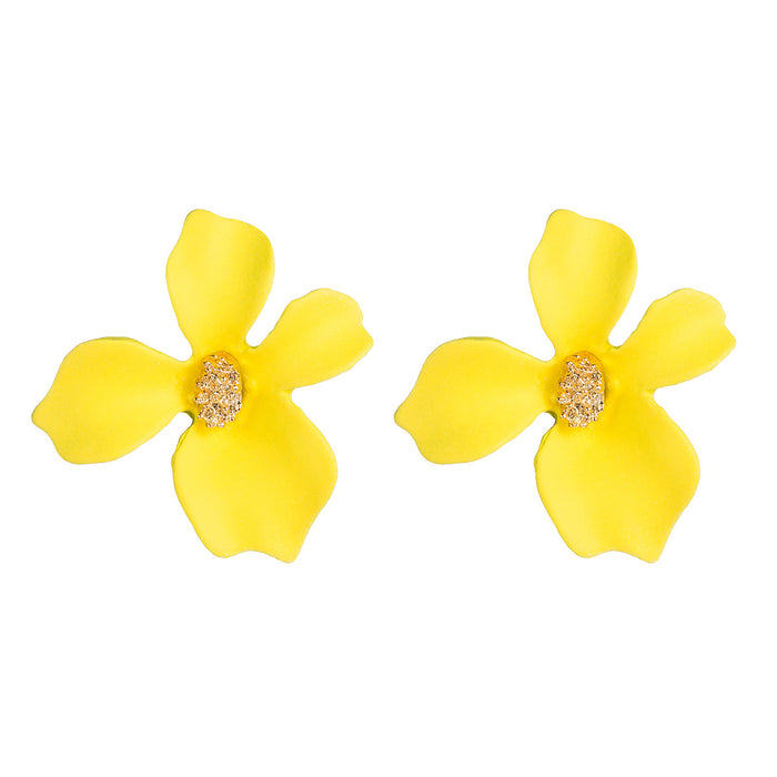 Wholesale Alloy Small Fresh Petals Earrings JDC-ES-Hem002