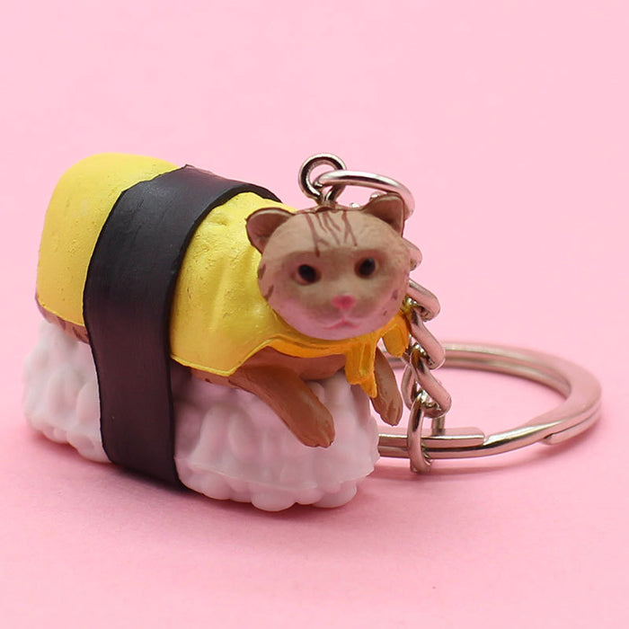 Wholesale PVC Cartoon Cat Keychain JDC-KC-XiangY064