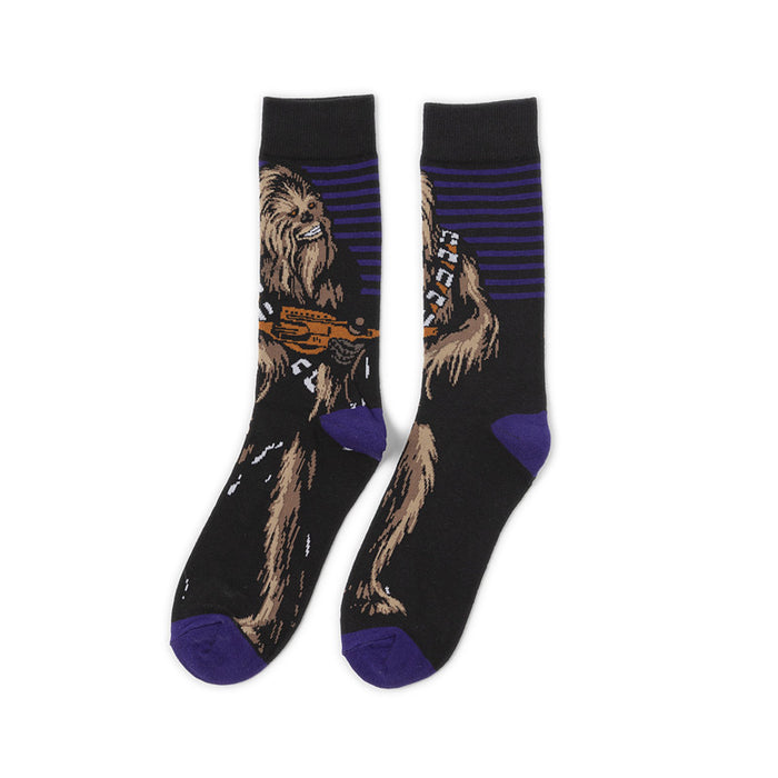 Wholesale  Men's Cotton Cartoon Cartoon Socks Black Socks Women's Cotton Men's Socks