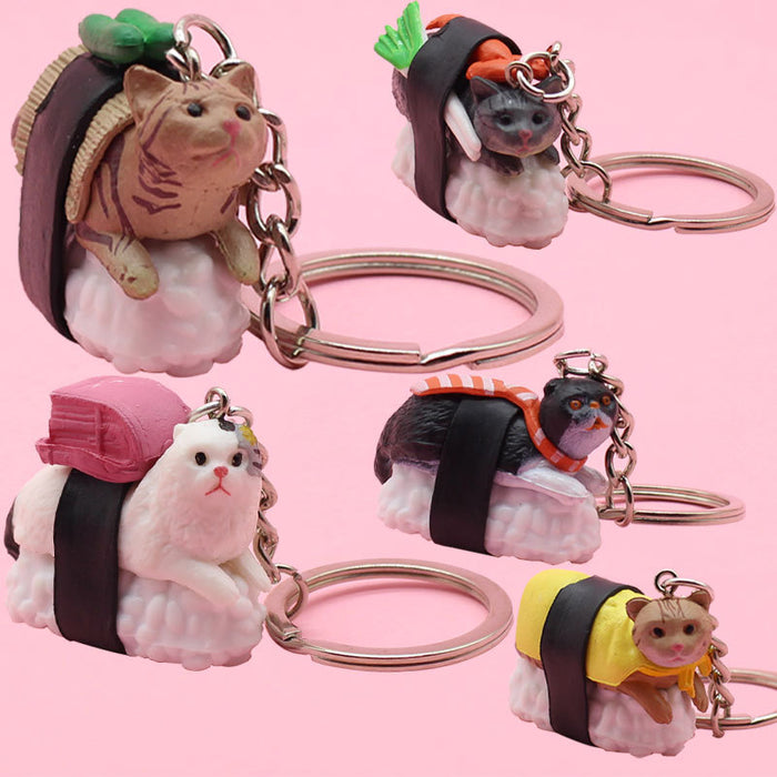 Wholesale PVC Cartoon Cat Keychain JDC-KC-XiangY064