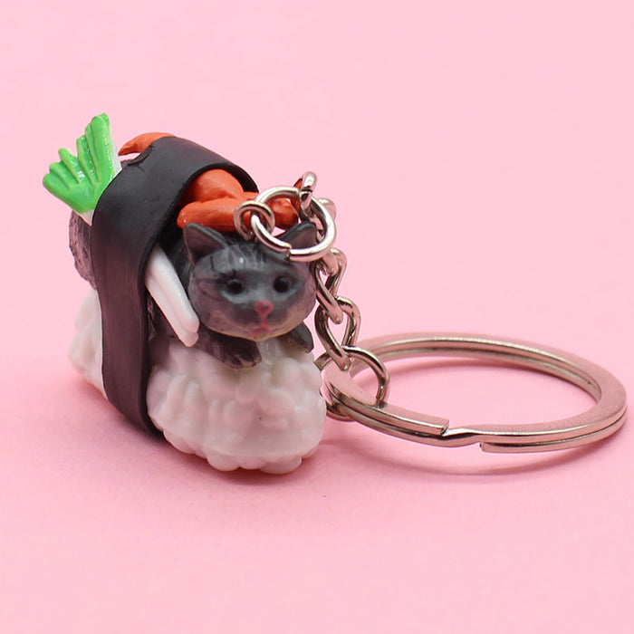 Wholesale PVC Cartoon Cat Keychain JDC-KC-XiangY064