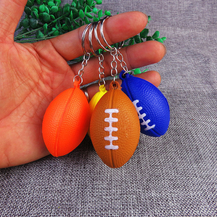 Wholesale Football Rugby Silicone Keychains