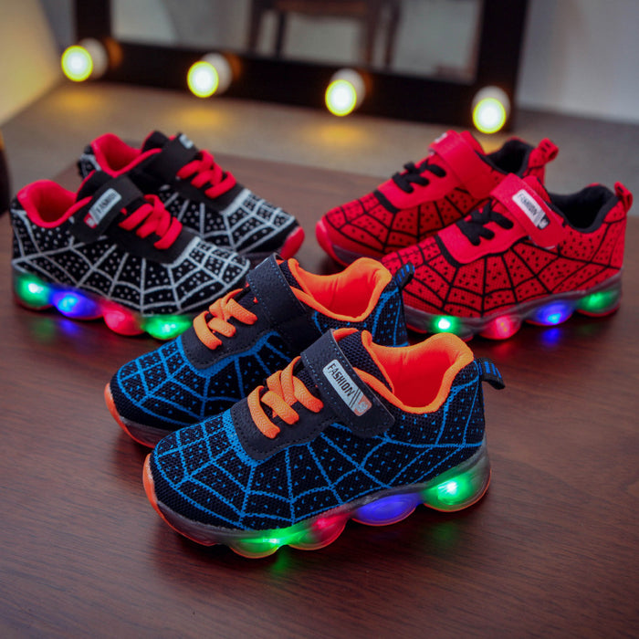 Wholesale Children's Shoes Children's Luminous Shoes Running Shoes Baby Sparkling Single Shoes Sports Shoes Mesh Surface JDC-KS-GS002