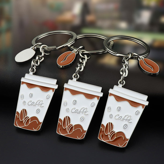 Wholesale Zinc Alloy Creative Coffee Cup Keychain JDC-KC-XunX022