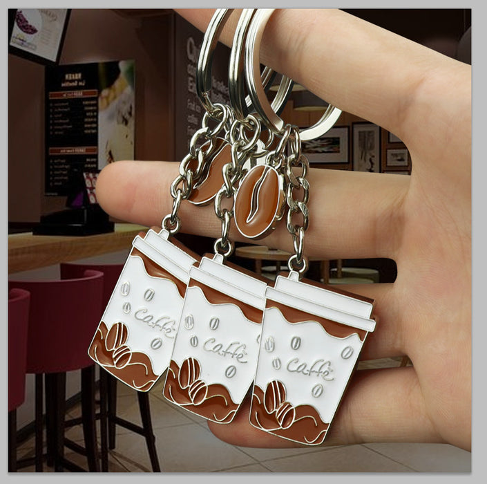 Wholesale Zinc Alloy Creative Coffee Cup Keychain JDC-KC-XunX022