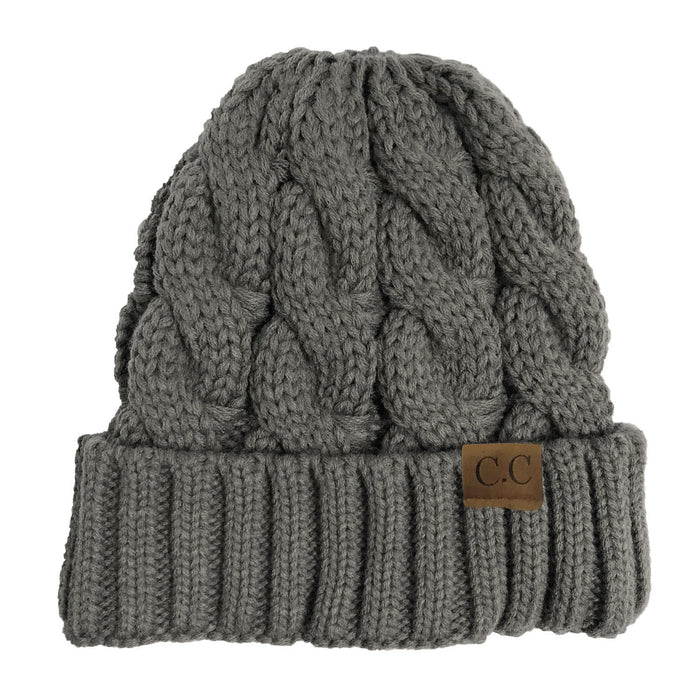 Wholesale Solid Color Rolled Edge Knitted Hat Winter Woolen Hat JDC-FH-HuiR001