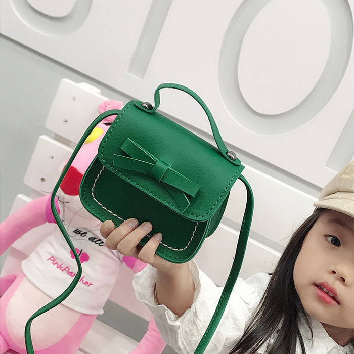 Wholesale Children's crossbody bag, girls' bow, simple and fashionable baby single shoulder change accessory bag