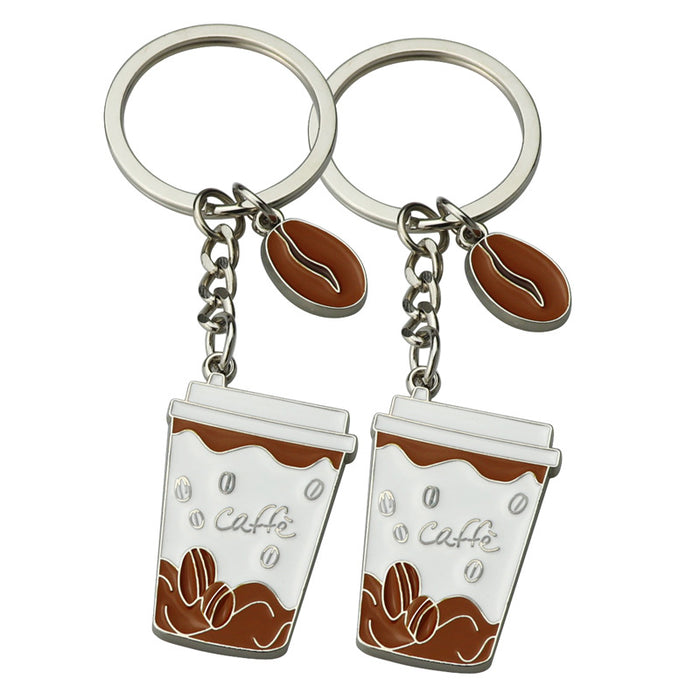 Wholesale Zinc Alloy Creative Coffee Cup Keychain JDC-KC-XunX022