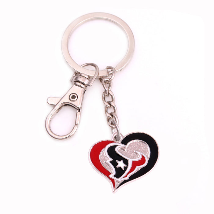 Wholesale Zinc Alloy Peach Heart Drip Oil Sports Pendant Keychain JDC-KC-HouHui001