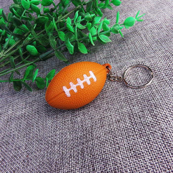 Wholesale Football Rugby Silicone Keychains