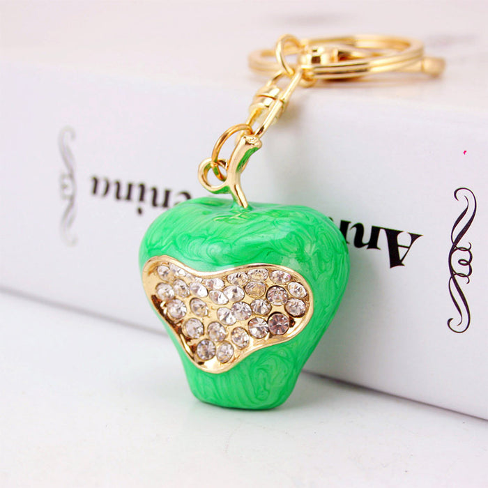 Wholesale Zinc Alloy Christmas Tree Keychain with Red Bell and  Holiday Gift Car Key Accessory