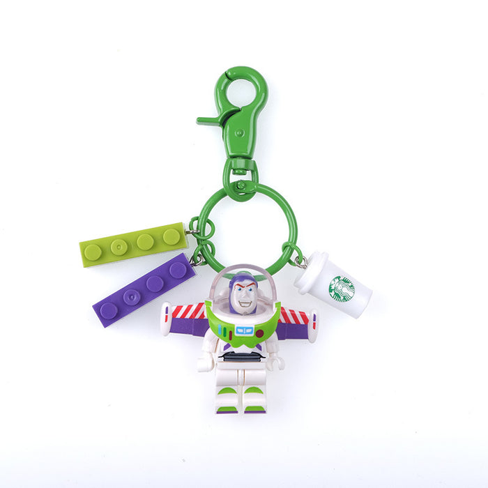 Wholesale Cartoon Building Block Resin Keychain JDC-KC-QingMou002