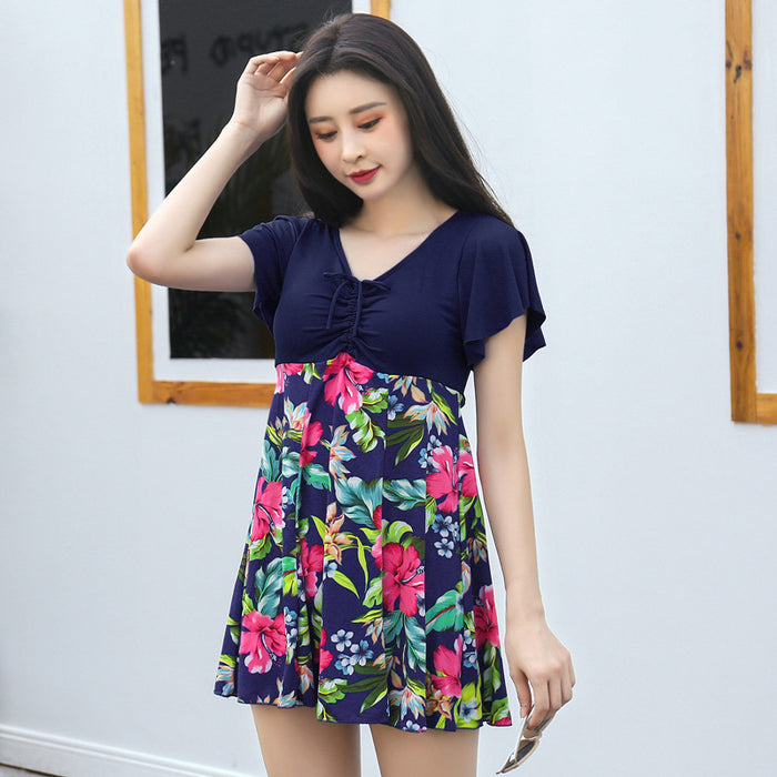 Wholesale Split swimsuit for women, conservative, covering belly, fat, loose, hot spring swimsuit