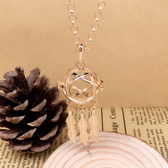 Wholesale Necklaces Alloy Vintage Hollow Scent Pills Openable JDC-NE-Yuz002