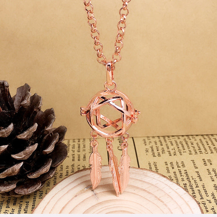 Wholesale Necklaces Alloy Vintage Hollow Scent Pills Openable JDC-NE-Yuz002