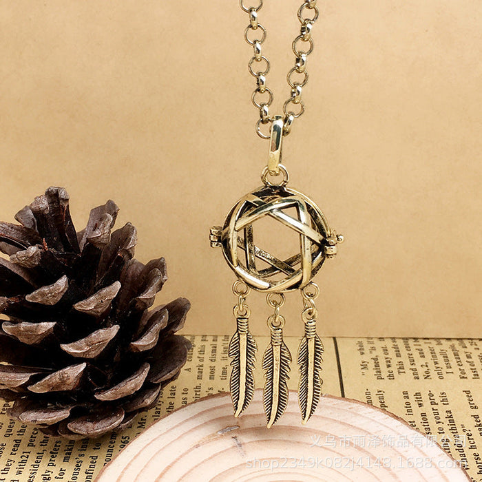 Wholesale Necklaces Alloy Vintage Hollow Scent Pills Openable JDC-NE-Yuz002