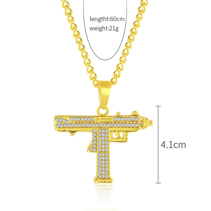 Wholesale Full Diamond Pendant Men's Alloy Necklace JDC-NE-ManY016