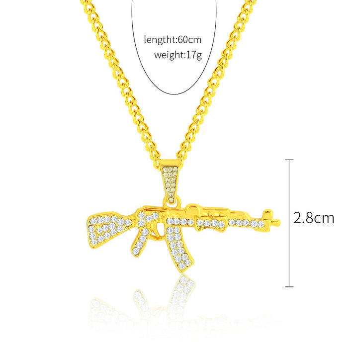 Wholesale Full Diamond Pendant Men's Alloy Necklace JDC-NE-ManY016