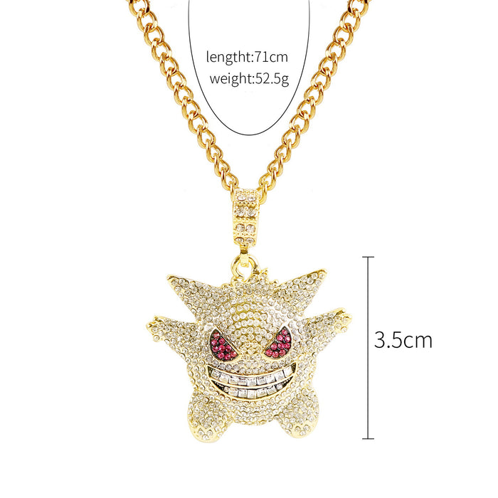 Wholesale Full Diamond Pendant Men's Alloy Necklace JDC-NE-ManY016