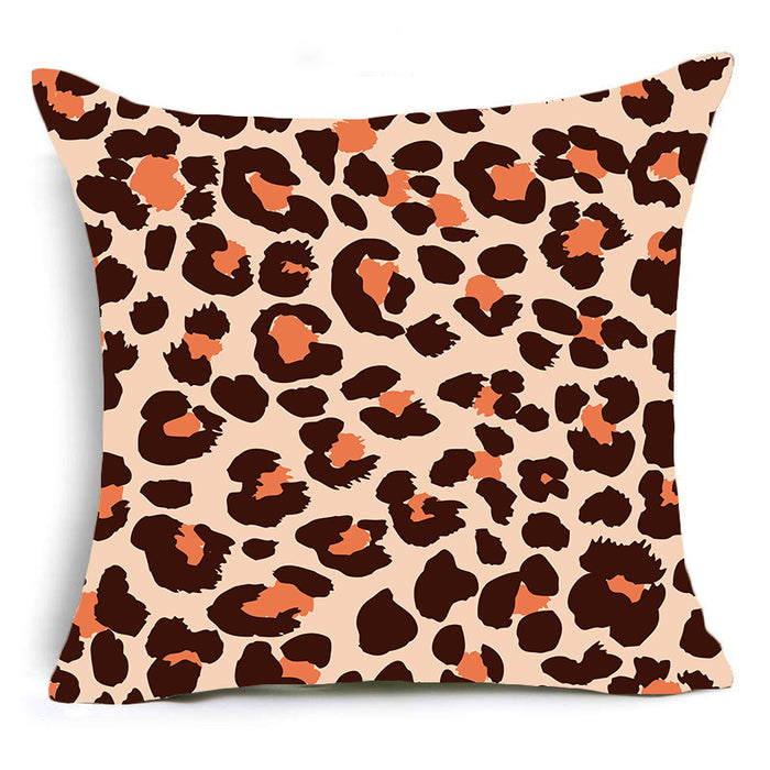 Wholesale 45*45 Short Plush Animal Print Leopard Print Pillowcase JDC-PW-ZiM004