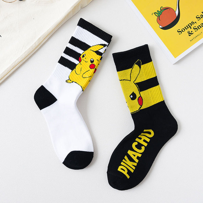 Wholesale Spring Socks Women's Mid-tube Trendy Cartoon Cute Sweet Couple Socks