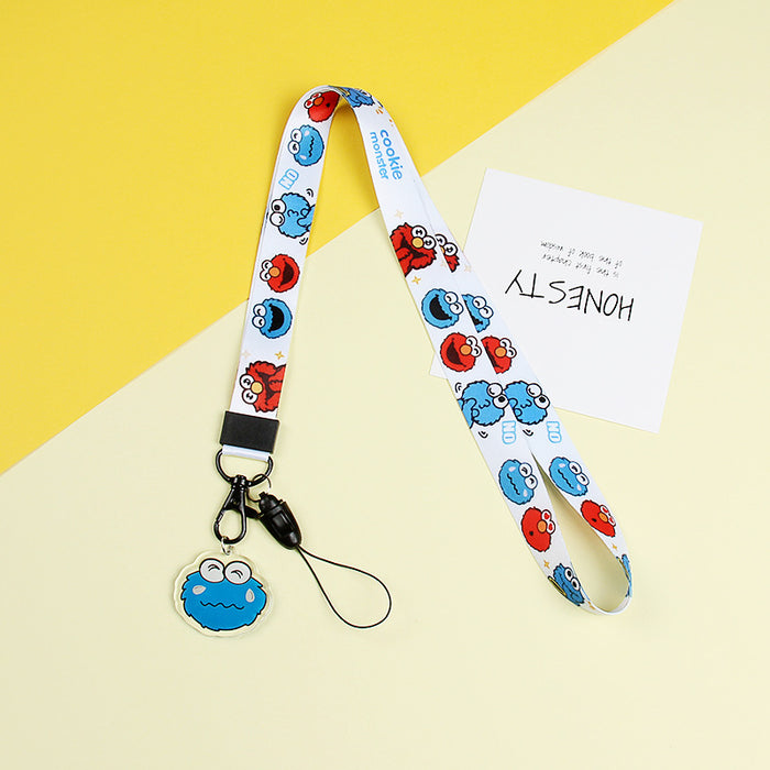 Wholesale Wide Cloth Cartoon Pendant Mobile Phone Lanyard Keychain JDC-KC-Gongz048