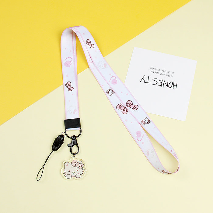 Wholesale Wide Cloth Cartoon Pendant Mobile Phone Lanyard Keychain JDC-KC-Gongz048