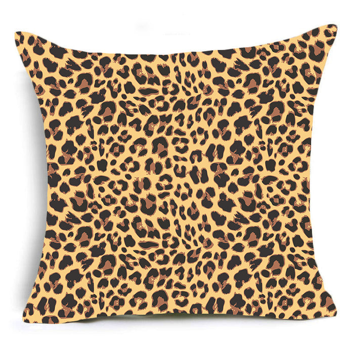 Wholesale 45*45 Short Plush Animal Print Leopard Print Pillowcase JDC-PW-ZiM004