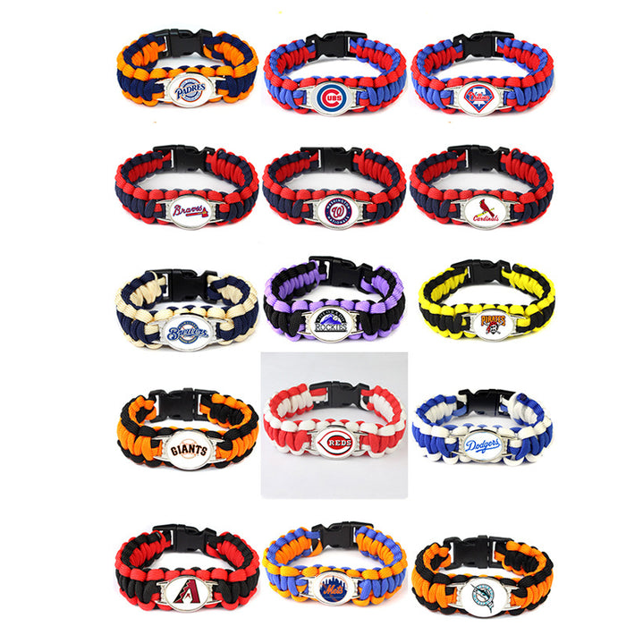 Wholesale Baseball umbrella rope bracelet field life-saving bracelet