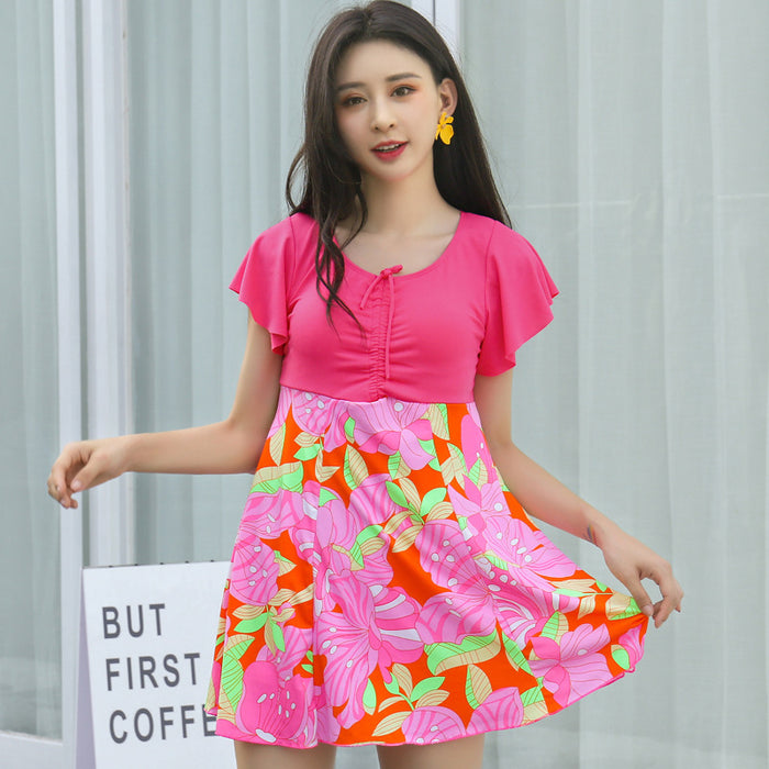 Wholesale Split swimsuit for women, conservative, covering belly, fat, loose, hot spring swimsuit