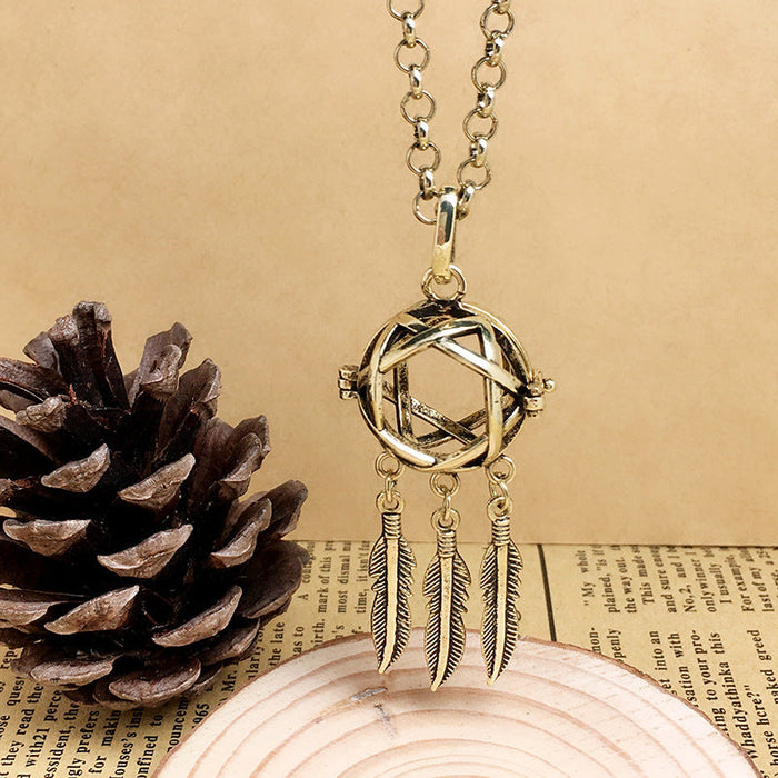 Wholesale Necklaces Alloy Vintage Hollow Scent Pills Openable JDC-NE-Yuz002