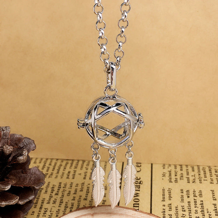 Wholesale Necklaces Alloy Vintage Hollow Scent Pills Openable JDC-NE-Yuz002