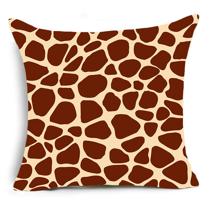 Wholesale 45*45 Short Plush Animal Print Leopard Print Pillowcase JDC-PW-ZiM004