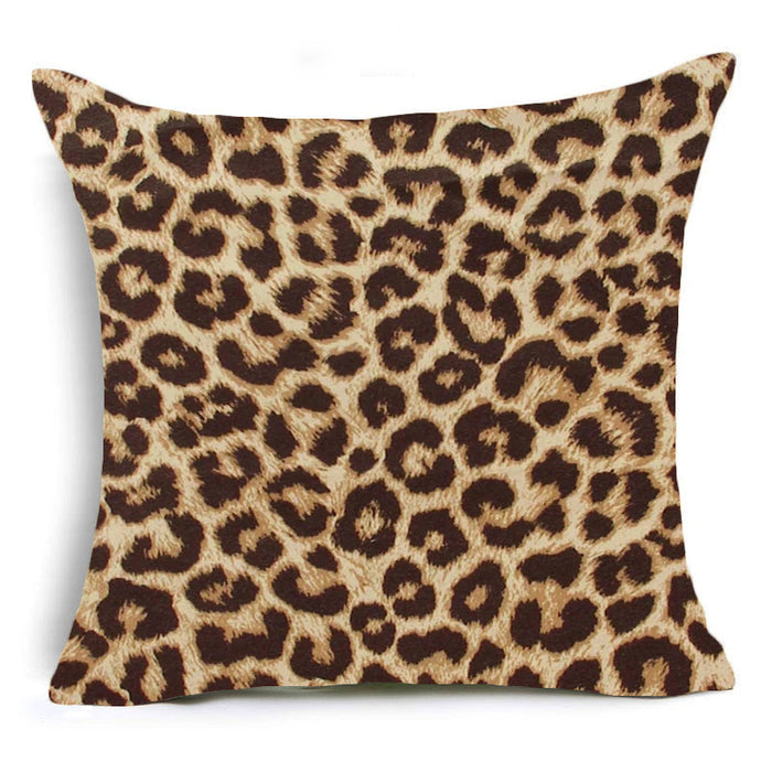 Wholesale 45*45 Short Plush Animal Print Leopard Print Pillowcase JDC-PW-ZiM004