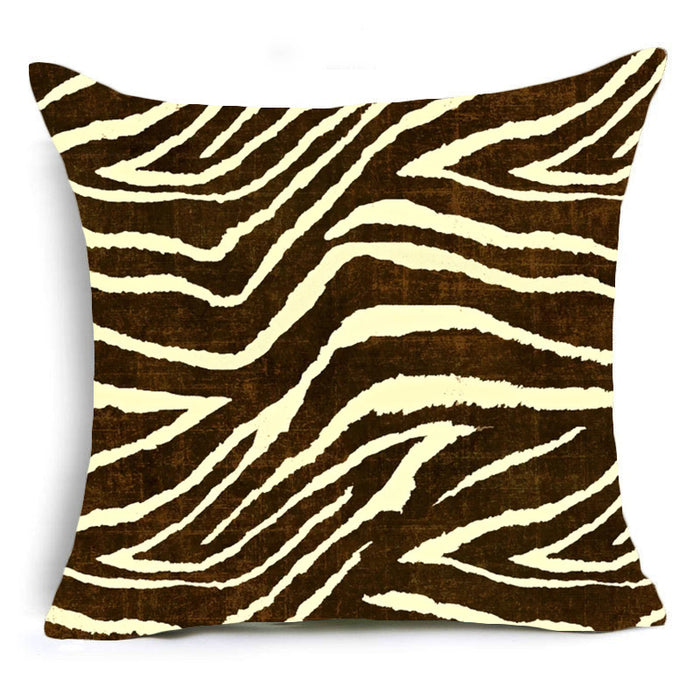 Wholesale 45*45 Short Plush Animal Print Leopard Print Pillowcase JDC-PW-ZiM004