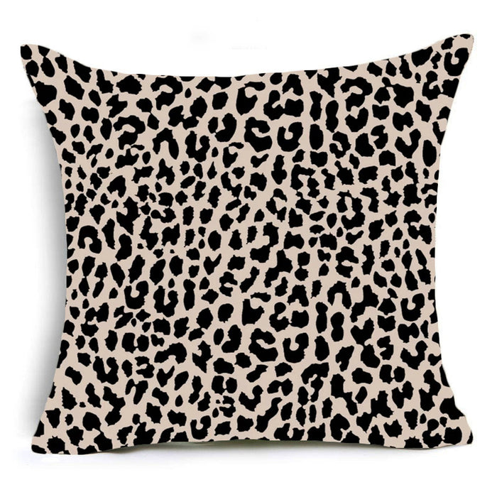 Wholesale 45*45 Short Plush Animal Print Leopard Print Pillowcase JDC-PW-ZiM004