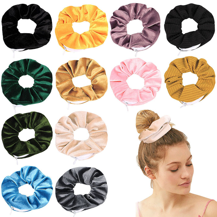 Wholesale Velvet Zipper Hair Tie JDC-HS-Yiyan007