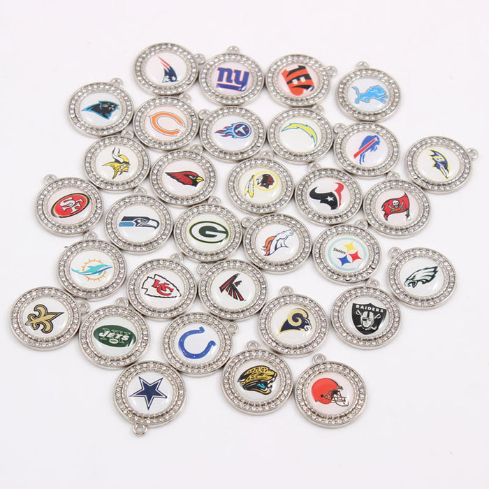 Wholesale Diamond Pendant Olive Team Patriotic Pendant Jewelry Accessories