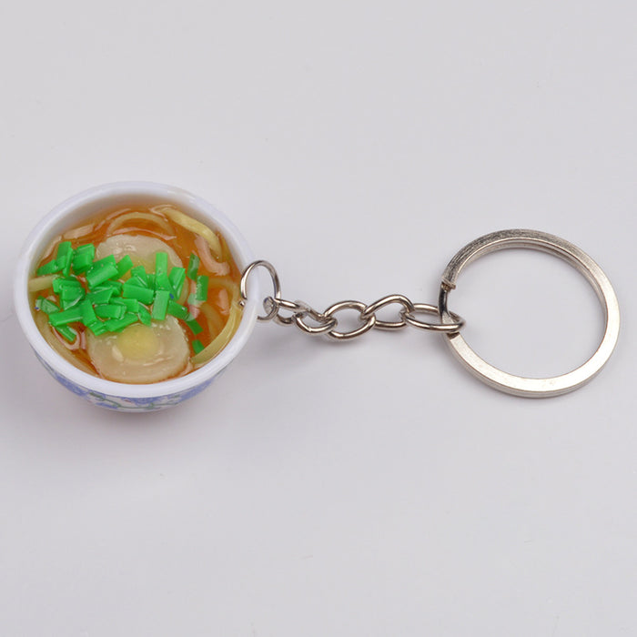 Wholesale Chinese Style Blue White Porcelain Bowl Keychain PVC Decorative Car Key Accessory Gift MOQ≥2