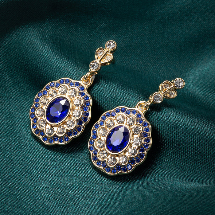 Wholesale Jewelry earrings, earrings, creative sapphire, fashionable rhinestone jewelry, women's earrings