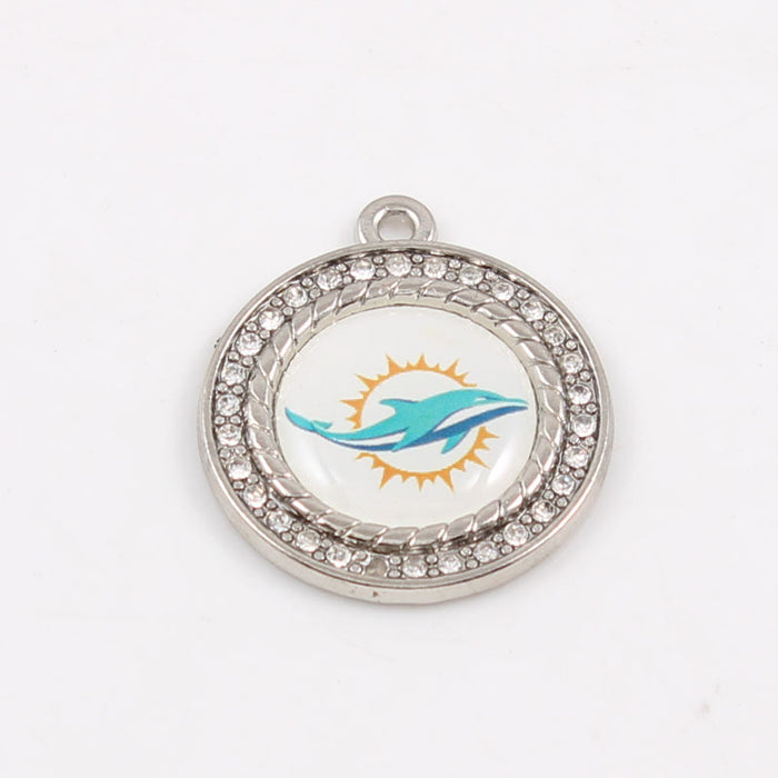 Wholesale Diamond Pendant Olive Team Patriotic Pendant Jewelry Accessories